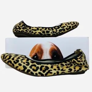 Hush Puppies Chaste Ballet Flats In Calf Hair Leopard Women’s Size 6