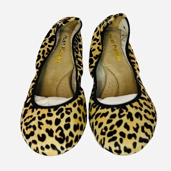 Hush Puppies Chaste Ballet Flats In Calf Hair Leopard Women’s Size 6