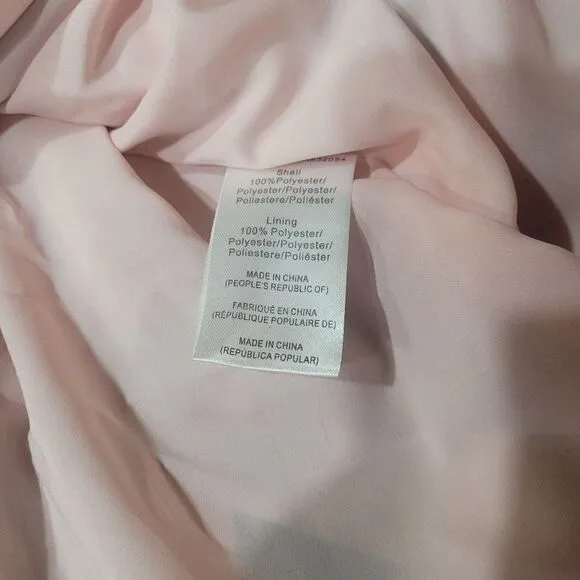 Hutch Anthropologie Women's Pink Sand Wave Wrap Mini Dress Puff Sleeves XS