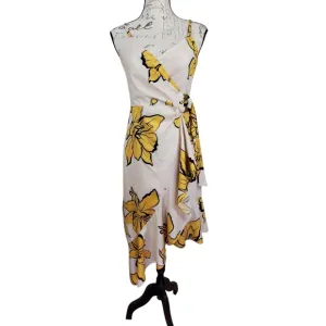 Hutch Women’s Mercer Ruffled Floral Wrap Dress Romantic Size Small