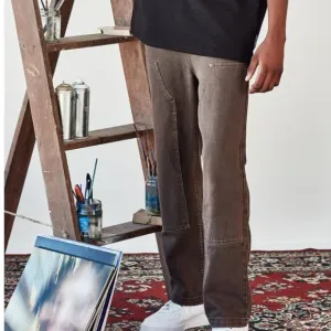 I Love Ugly Brown Carpenter Workwear Pants Size S Faded Brown Utility (W 30)