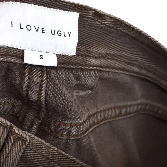 I Love Ugly Brown Carpenter Workwear Pants Size S Faded Brown Utility (W 30)