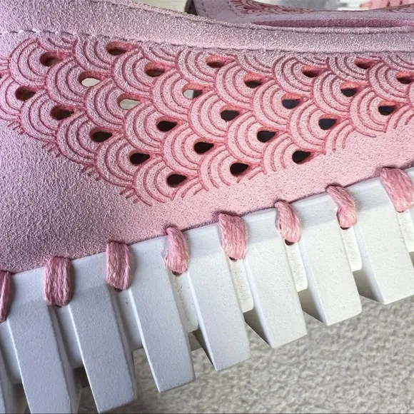 Ilse Jacobsen Tulip 140 Pink Loafers Laser Cut Shoes Girl's Size EU-33/US-2