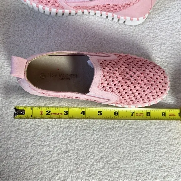 Ilse Jacobsen Tulip 140 Pink Loafers Laser Cut Shoes Girl's Size EU-33/US-2