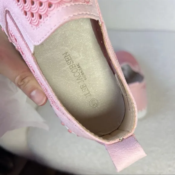 Ilse Jacobsen Tulip 140 Pink Loafers Laser Cut Shoes Girl's Size EU-33/US-2
