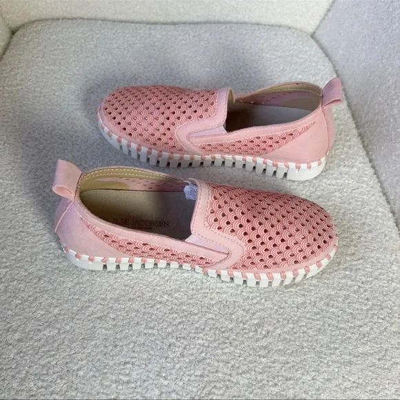 Ilse Jacobsen Tulip 140 Pink Loafers Laser Cut Shoes Girl's Size EU-33/US-2