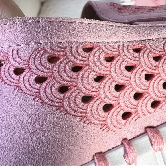 Ilse Jacobsen Tulip 140 Pink Loafers Laser Cut Shoes Girl's Size EU-33/US-2