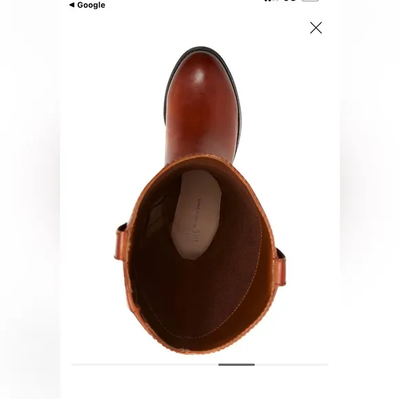 I.N.C. Cognac Brown Leather Knee-High Boots