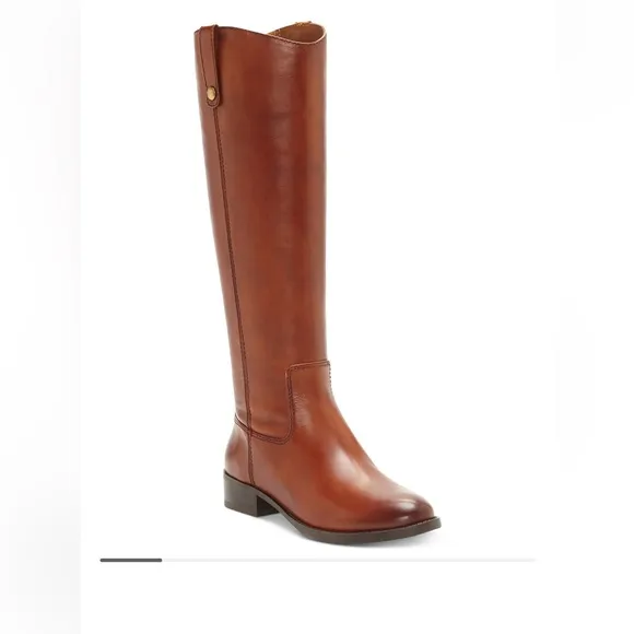 I.N.C. Cognac Brown Leather Knee-High Boots