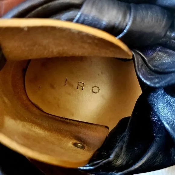 IRO Black &amp; Tan Leather Sandals Size 38