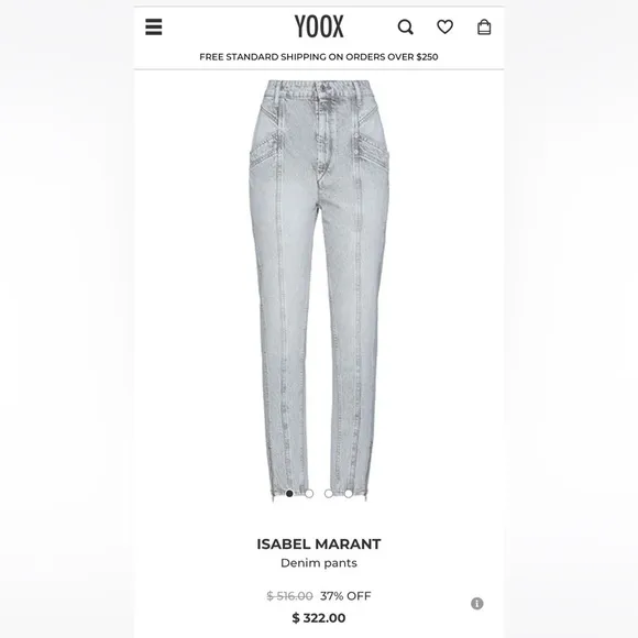 Isabel Marant || Kelissa Paneled High-Rise Straight Jeans FR 38 US 6