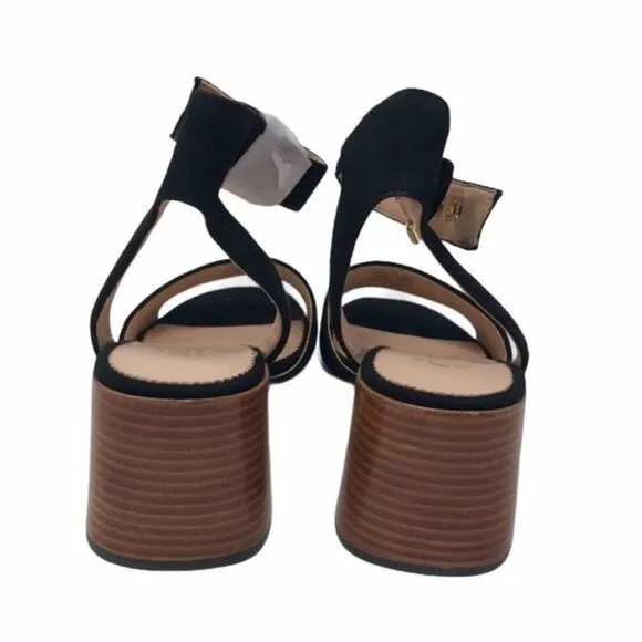 J. Crew Penny Ankle Strap Sandals in Black Suede, Size 8.5 NWT