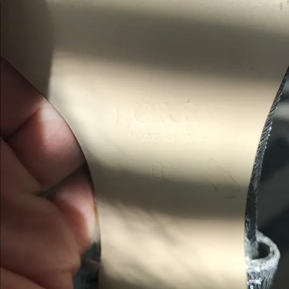 J. Crew silver t strap sandals