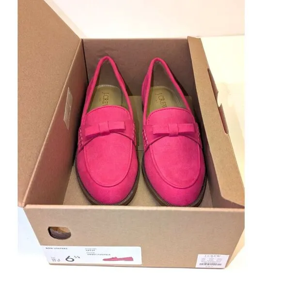 J Crew Sueded Bow Loafer, size 6.5