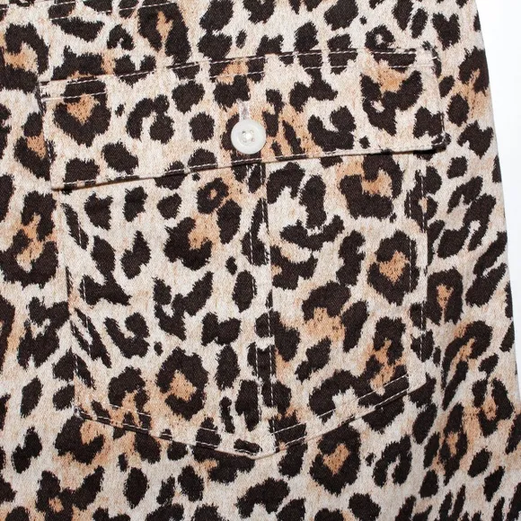 J. Crew Utility Mini Skirt in Leopard