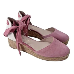 Jack Rogers Palmer Pink Ankle Wrap Espadrille Wedge Sandals