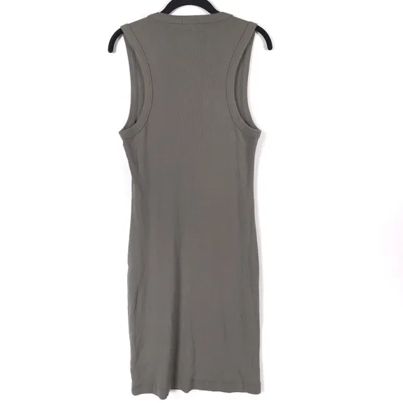 JAMES PERSE STANDARD Ribbed Knit Tank Mini Dress Cotton WNLC6617CU Size 3 LARGE