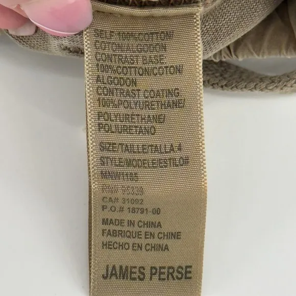 James Perse XL Heavy Jersey Utility Jogger Pants Brown Cotton Drawstring Casual