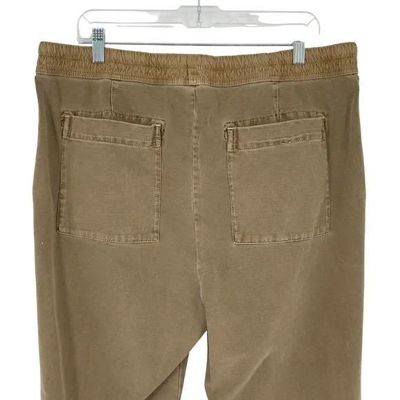 James Perse XL Heavy Jersey Utility Jogger Pants Brown Cotton Drawstring Casual