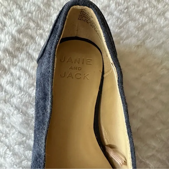 Janie and Jack Bridle Bit Flat size 9, navy/blue