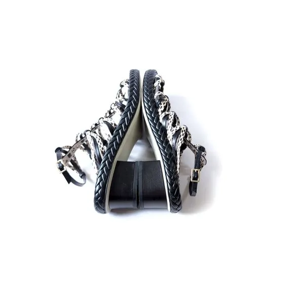 Jason Wu Snakeskin Strap Flat Sandal Womens Size 10 | Eur 41