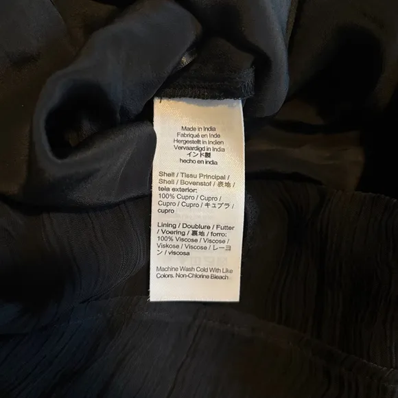 J.Crew Gwyneth Layered Slip Skirt in Crinkle Chiffon Black NWT XS
