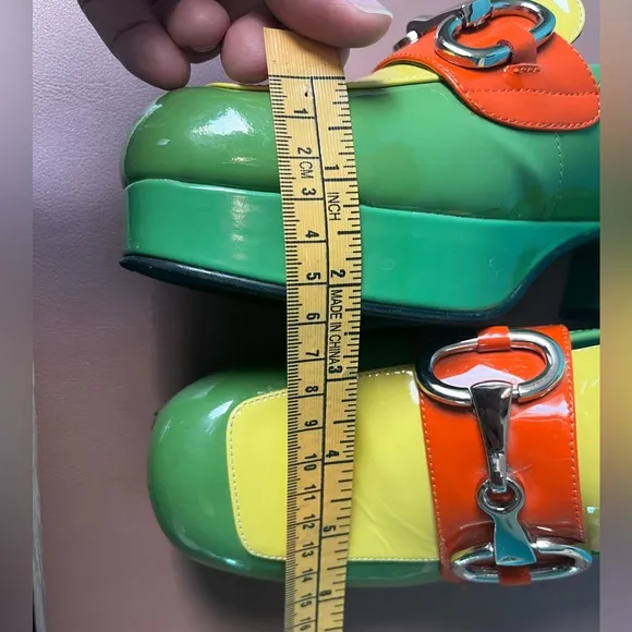 Jeffrey Campbell Green and Yellow Loafers