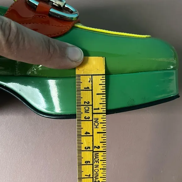 Jeffrey Campbell Green and Yellow Loafers