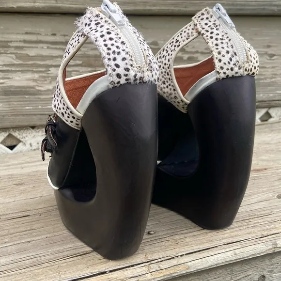 Jeffrey Campbell Rock-Me-X Platform Wedge Shoes Women's Size 7