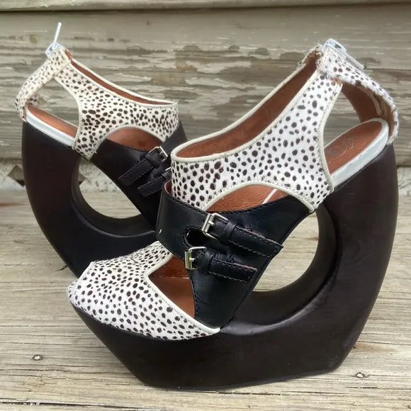 Jeffrey Campbell Rock-Me-X Platform Wedge Shoes Women's Size 7