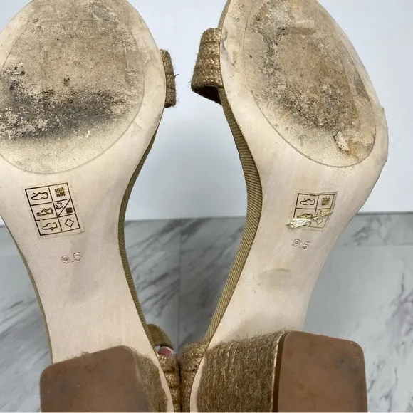 Jeffrey Campbell Rowboat Jute Wrapped Heeled Sandal 9 1/2