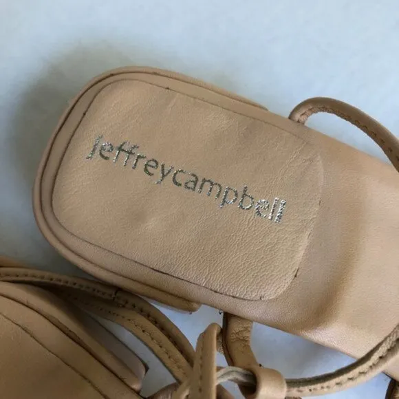 Jeffrey Campbell wrap nude leather sandals size 7 NEW