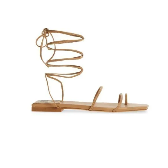 Jeffrey Campbell wrap nude leather sandals size 7 NEW