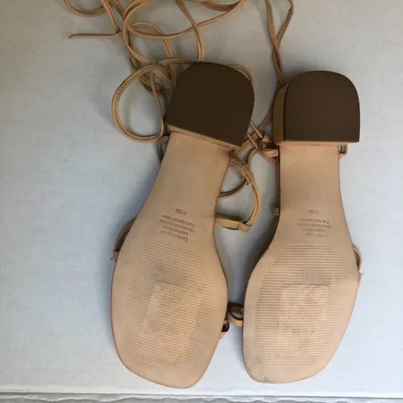 Jeffrey Campbell wrap nude leather sandals size 7 NEW