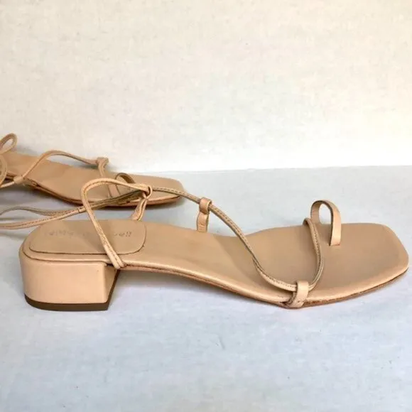 Jeffrey Campbell wrap nude leather sandals size 7 NEW