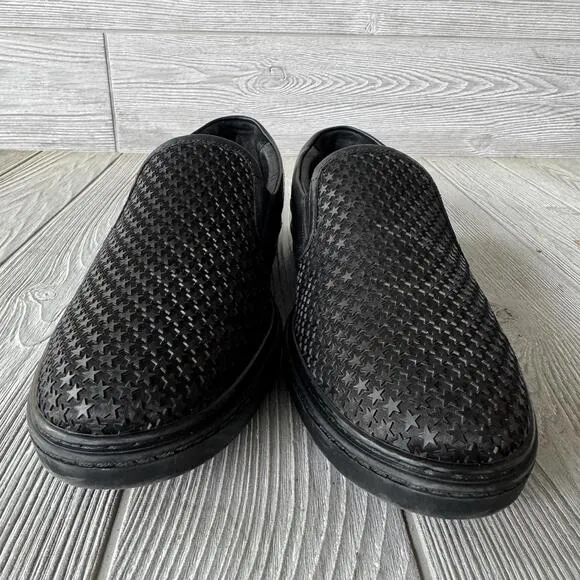 Jimmy Choo Groove Star Studded Slip-On Loafer Shoes Black Mens Size EUR 45 US 12