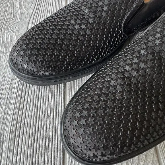 Jimmy Choo Groove Star Studded Slip-On Loafer Shoes Black Mens Size EUR 45 US 12