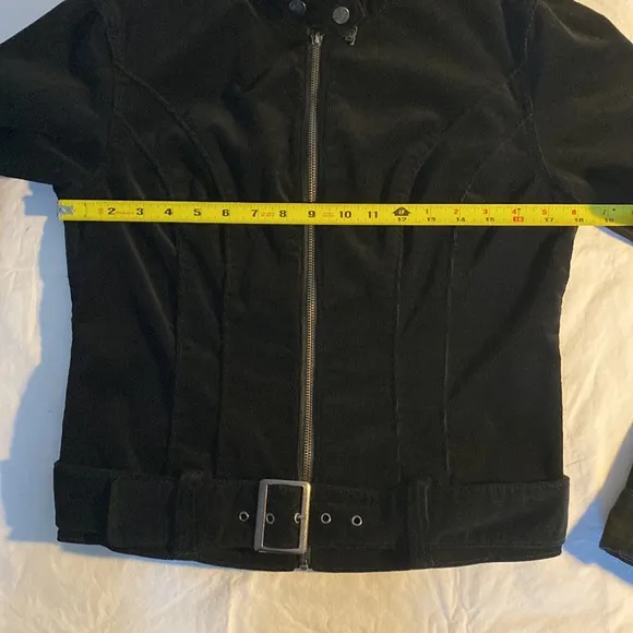 JLO Fine Corduroy Biker Belted Jacket