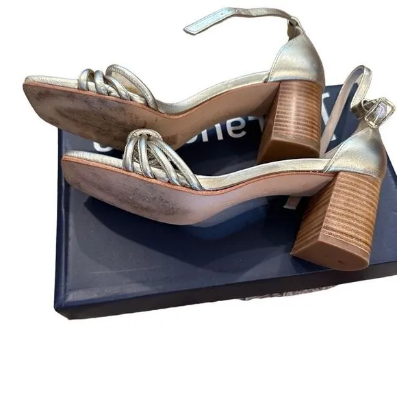 J.Mclaughlin Fiala champagne gold strap sandals
