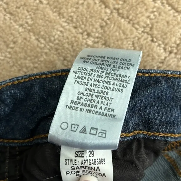 Joe’s jeans high rise skinny Sabrina sz 29 x 27