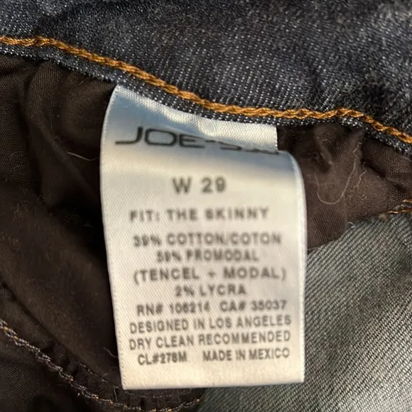 Joe’s jeans high rise skinny Sabrina sz 29 x 27