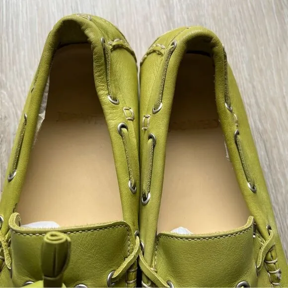 Joe Who Shoes Loafer Nemisis 1 Borg Leather Handmade Portugal Green Moccasin