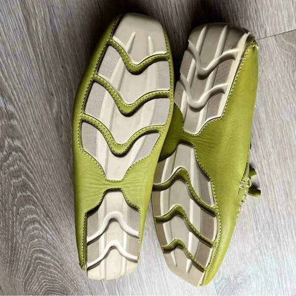 Joe Who Shoes Loafer Nemisis 1 Borg Leather Handmade Portugal Green Moccasin