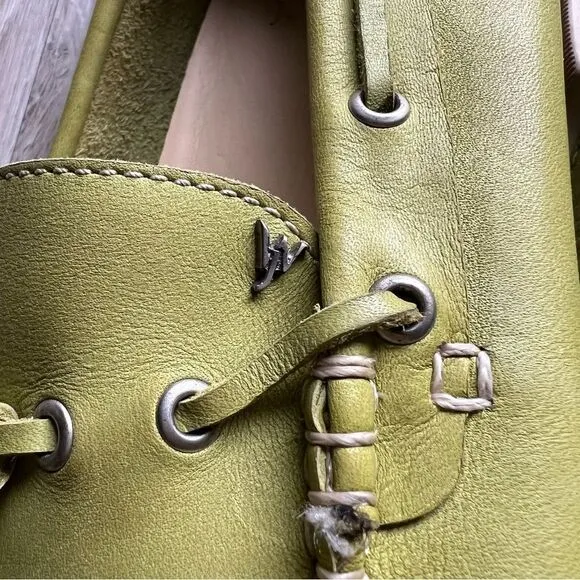 Joe Who Shoes Loafer Nemisis 1 Borg Leather Handmade Portugal Green Moccasin