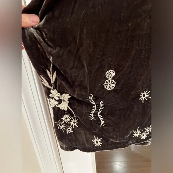 JOHNNY WAS MAREE VELVET EFFORTLESS KAFTAN DRESS - Size M