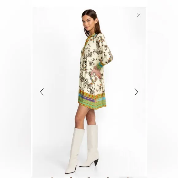 JOHNNY WAS THE JANIE FAVORITE 3/4 SLEEVE POLO SWING DRESS
