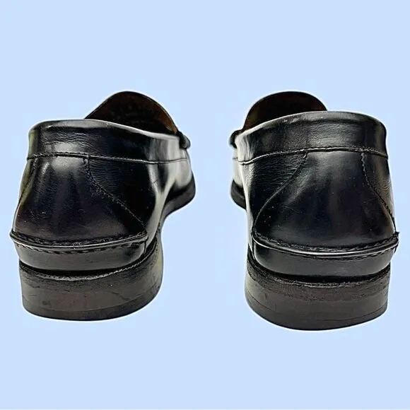 Johnston &amp; Murphy Men’s Black Leather Penny Loafers Size 12 D Pre-Owned #3703
