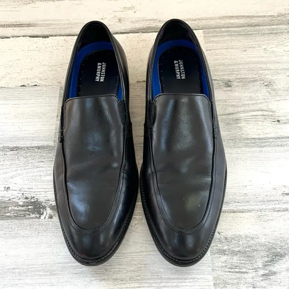 Johnston &amp; Murphy Men’s Stockton Venetian Slip On Loafers Size 10D In Black