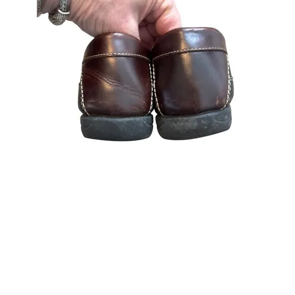 Johnston &amp; Murphy Men's Two-Tone Black/Brown Sheepskin Tasseled Loafers Size 9.5