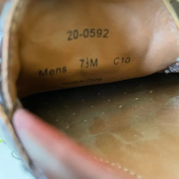 Johnston &amp; Murphy Two Tone Brown and Black Tassel Kiltie Loafer Shoes 7.5M EUC